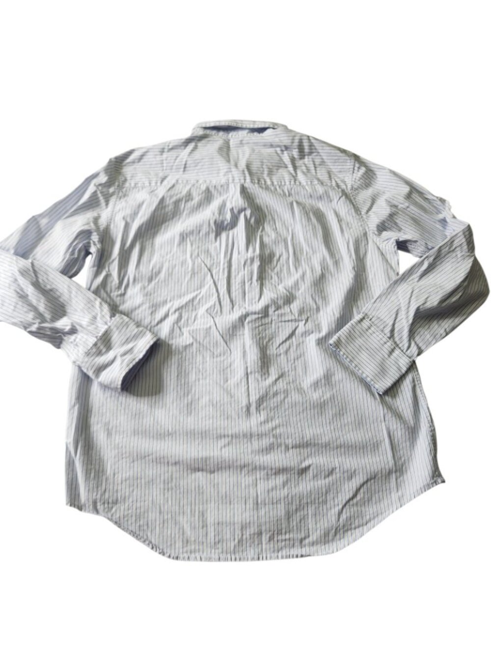 Mens Mossimo Blue White Stripe Button Dress Shirt Premium Vintage 100% Cotton L - Picture 3 of 10